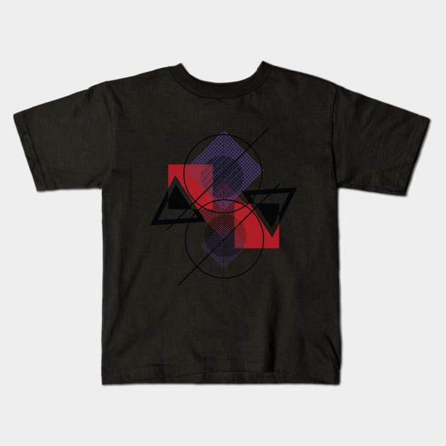 Abstract Geometric Art Kids T-Shirt by TKDoodle